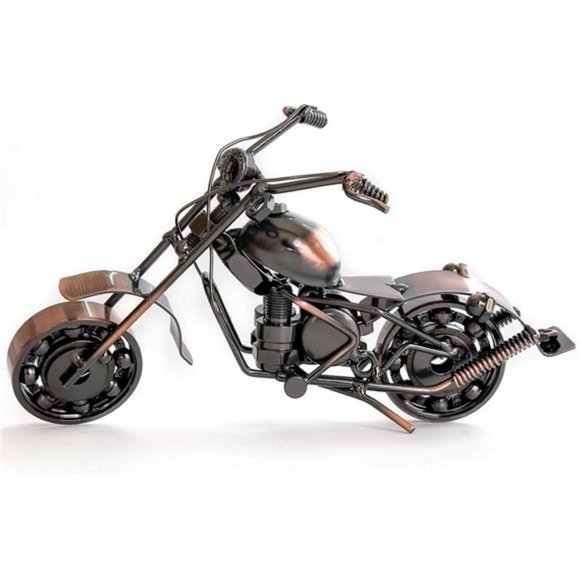 Motorcycle Model Industrial Decor Metal Iron Crafts Home Decoration Figurine - Picture 1 of 6